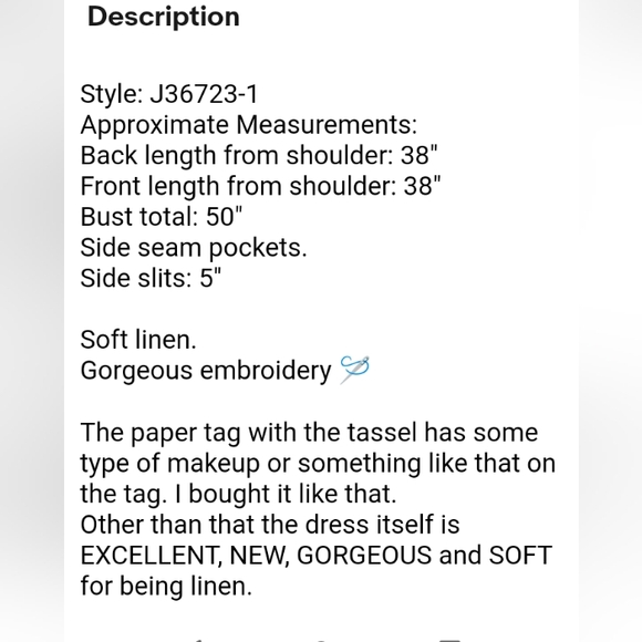 Johnny Was Maisie Easy Button Tunic Dress XL - Picture 16 of 16